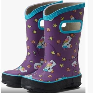 Toddler Unicorn Bogs rain boots